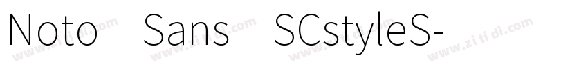 Noto Sans SCstyleS字体转换